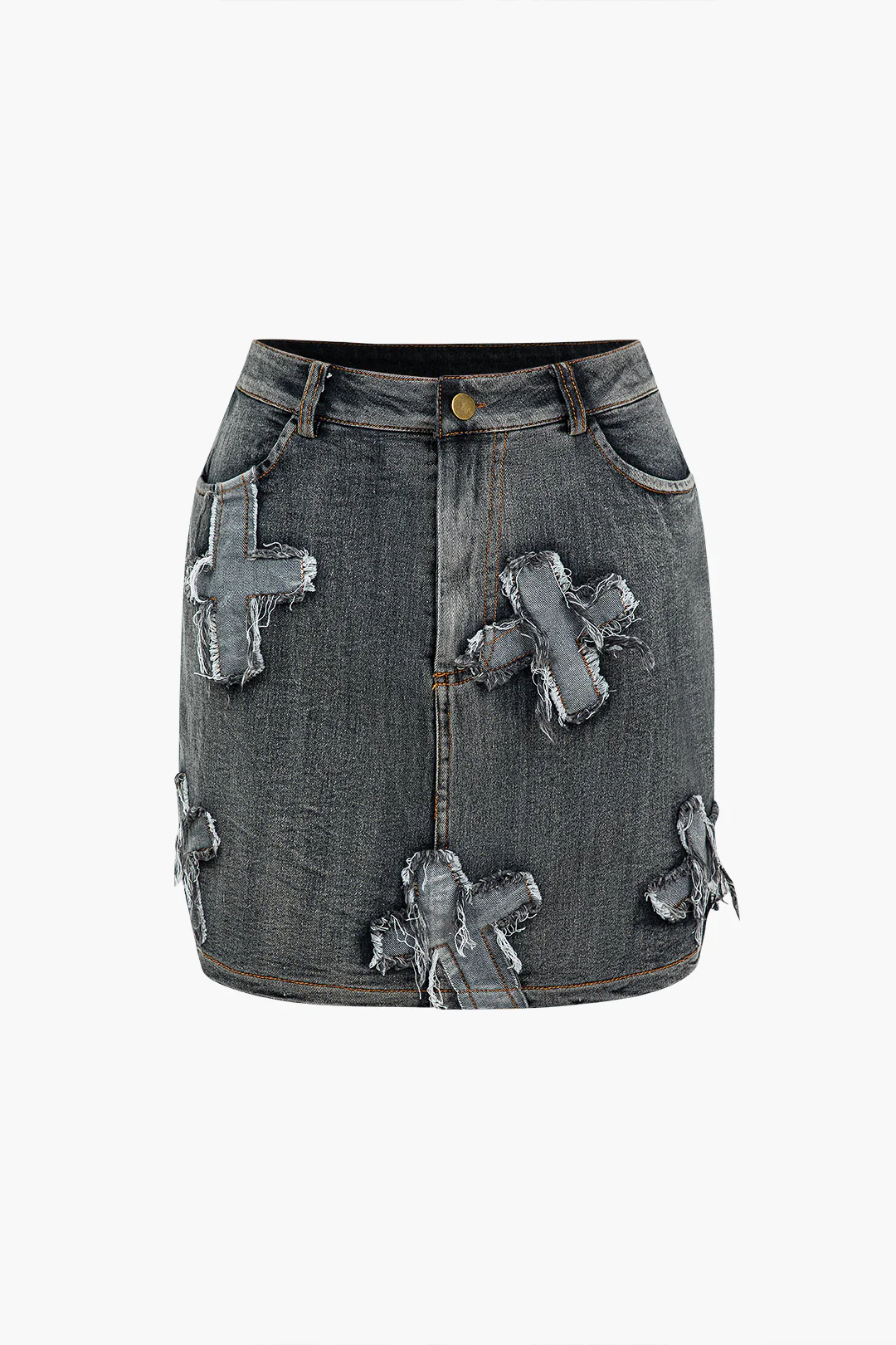 Denim Tie Up Halter And Mini Skirt Set - Image 11