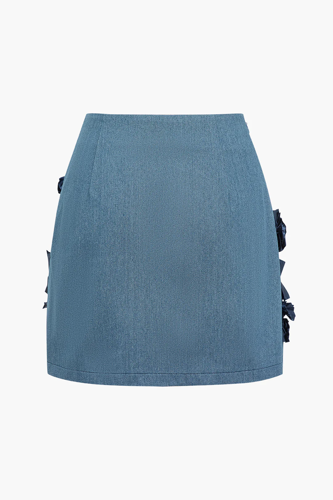 Asymmetrical Zipper Denim Skirt - Image 2