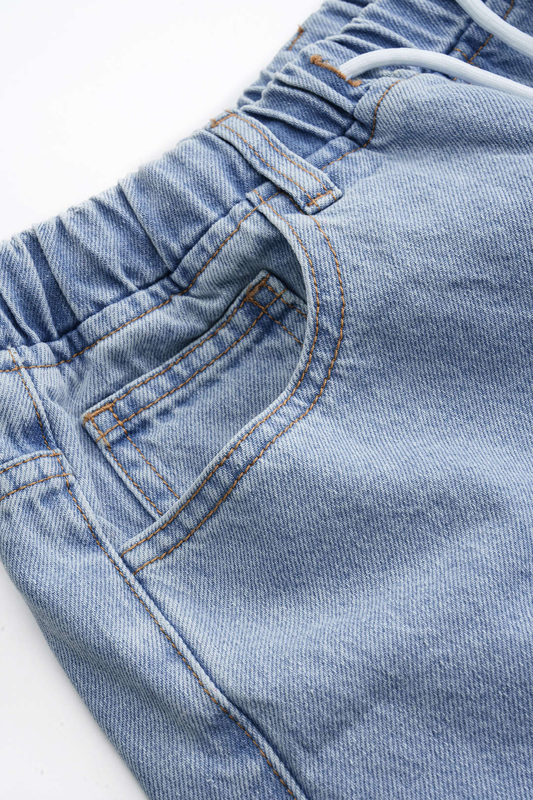 Denim Pocket Tank Top And Drawstring Shorts Set - Image 8