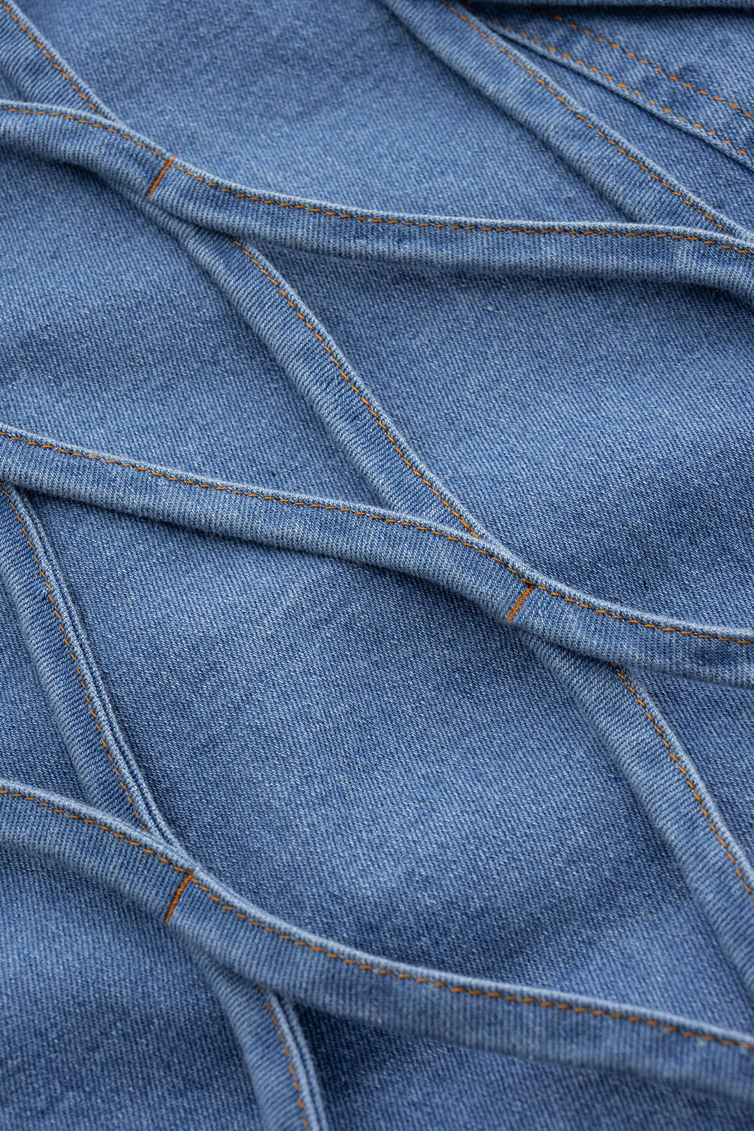 Denim Bra Top And Tie-Up Skirt Set - Image 3