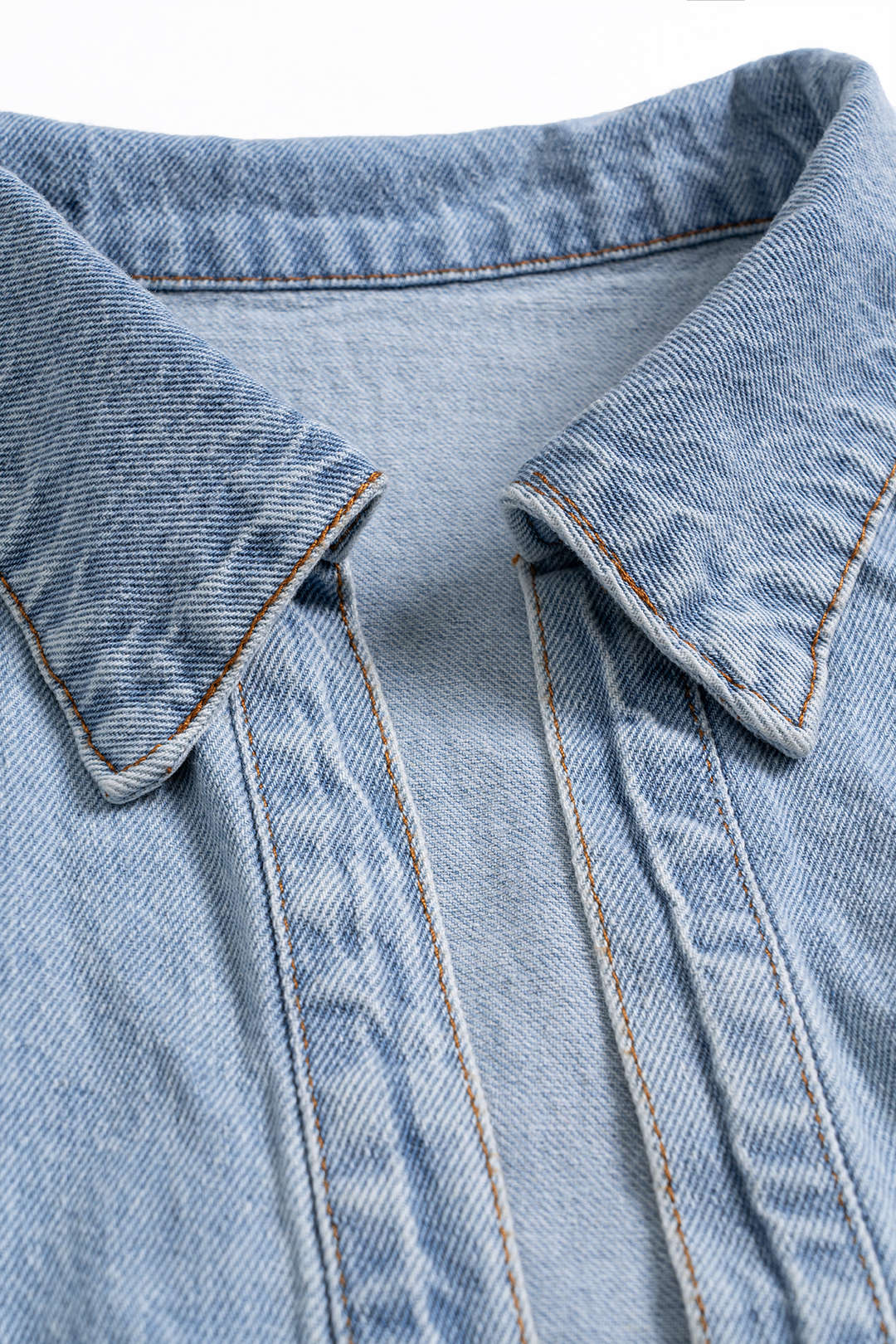 Denim V-Neck Zipper Tank Top And Jeans Set - Image 3