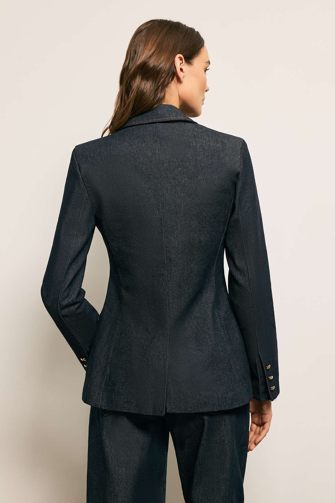Denim V-Neck Button Outerwear - Image 3