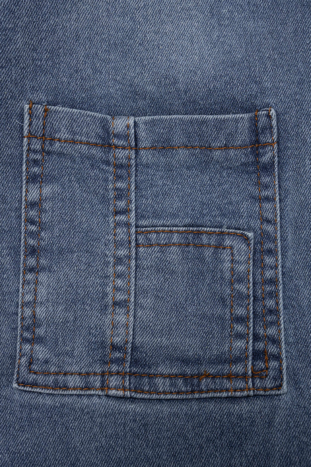 Denim Button Drawstring Pocket Short-Sleeve Jumpsuit - Image 4