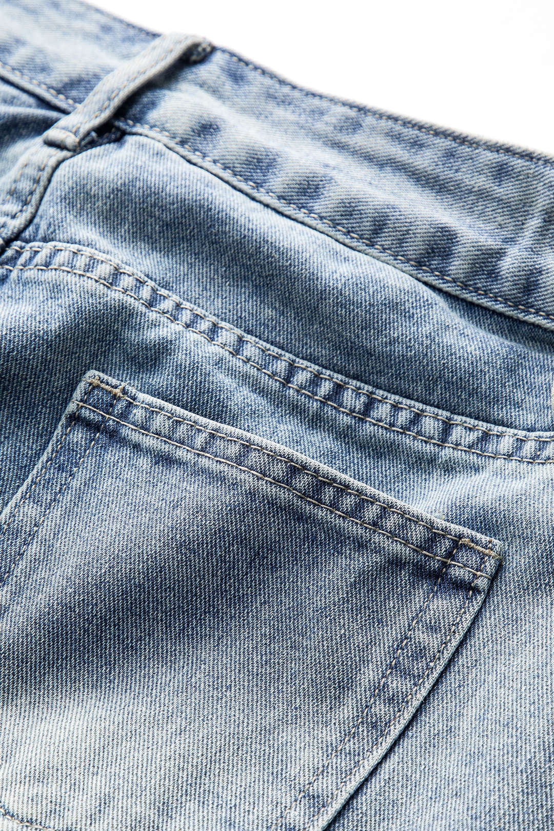 Denim Bow Patchwork Tie-Up Skirt - Image 4