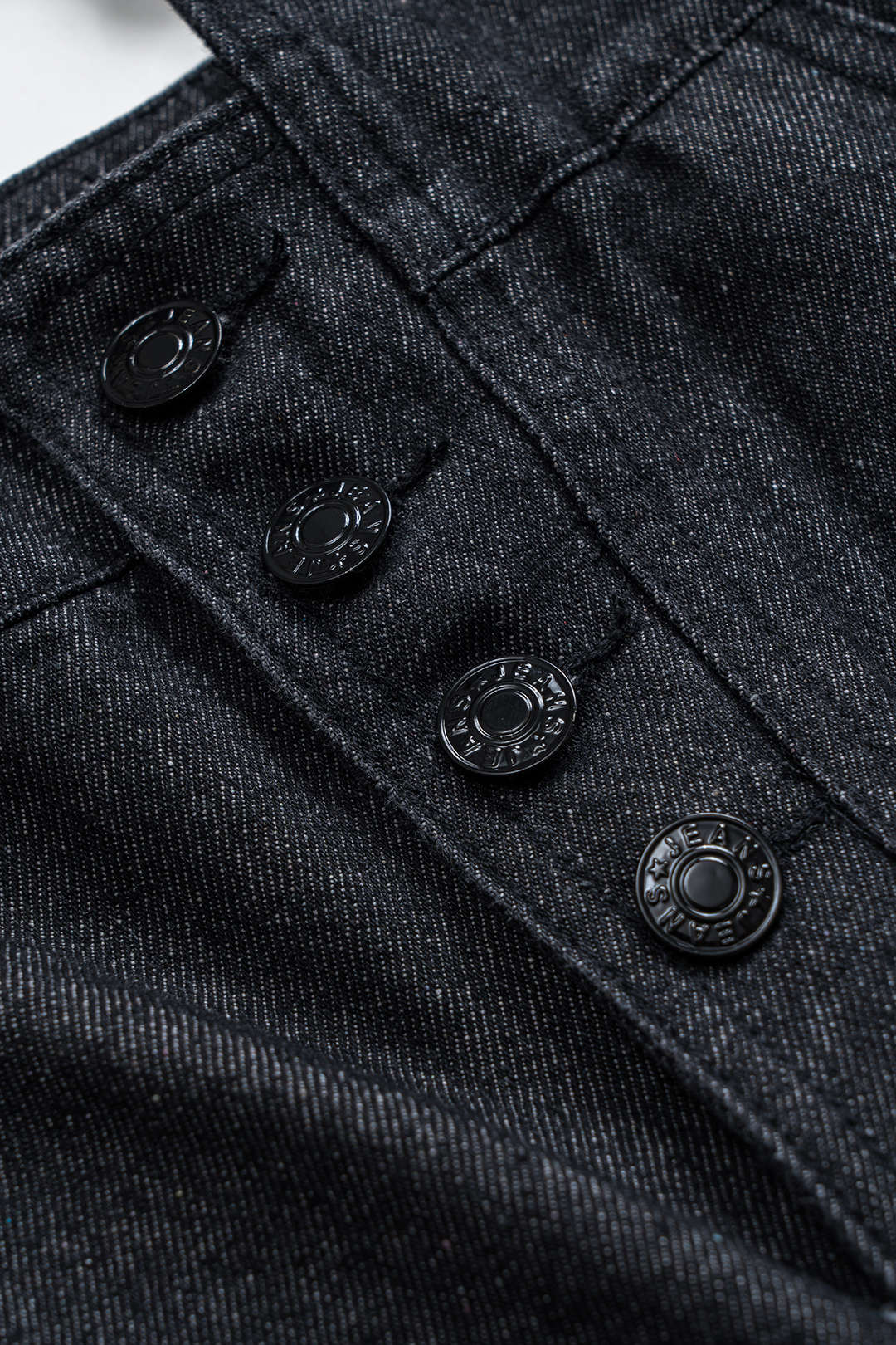 Denim Mesh Patchwork Belted Button Pocket Skirt - Image 9