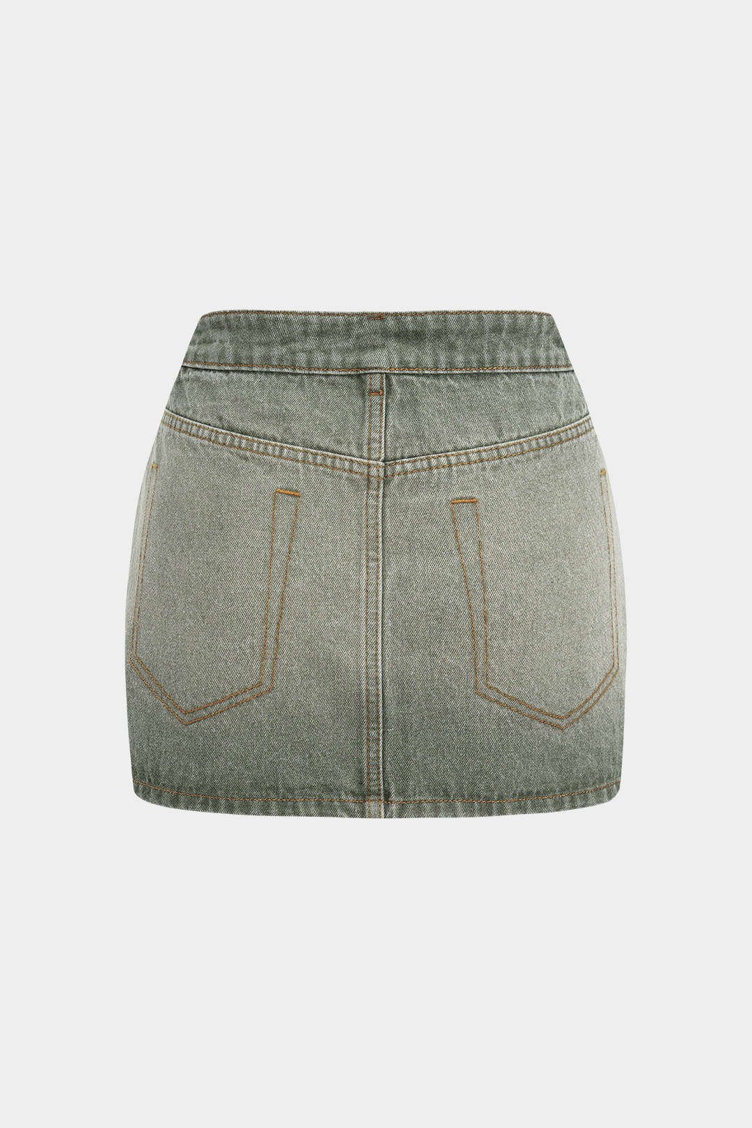 Reversible Denim Pocket Mini Skirt - Image 14