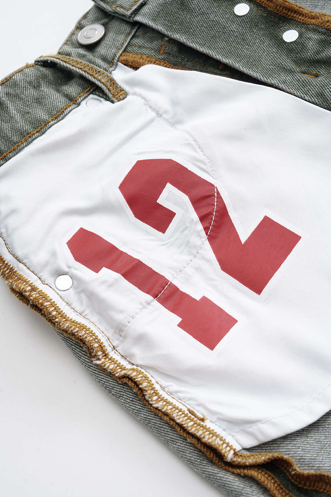 Reversible Denim Pocket Mini Skirt - Image 15