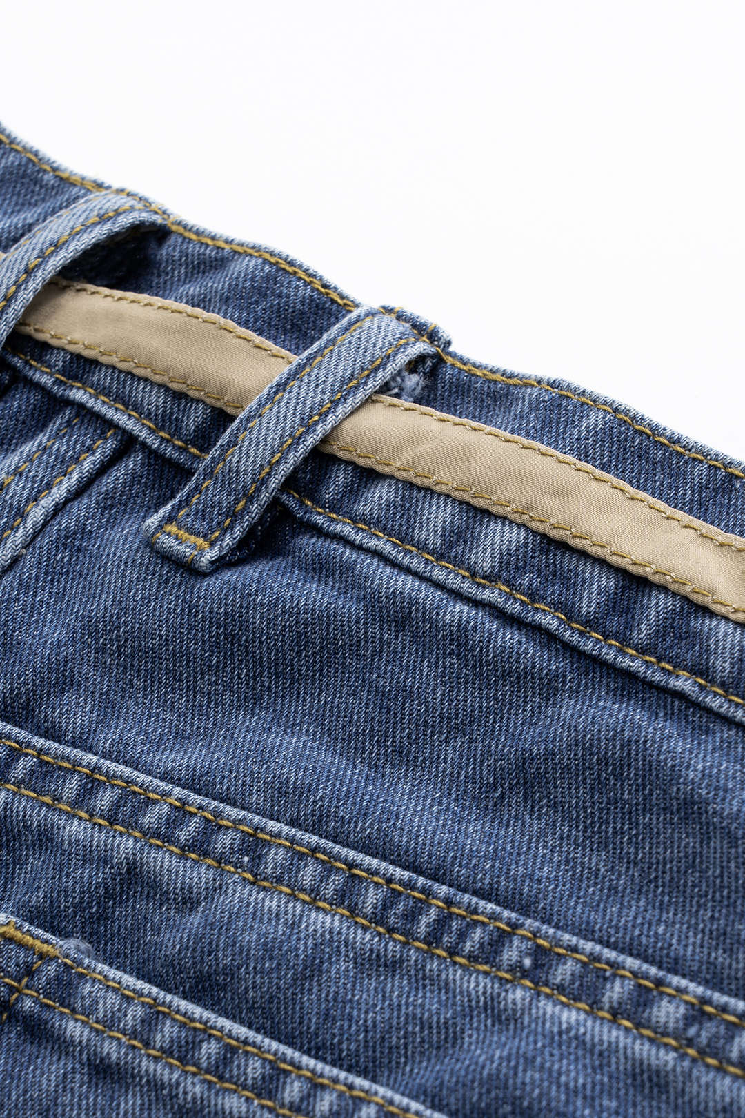 Denim Patchwork Mini Skirt - Image 4