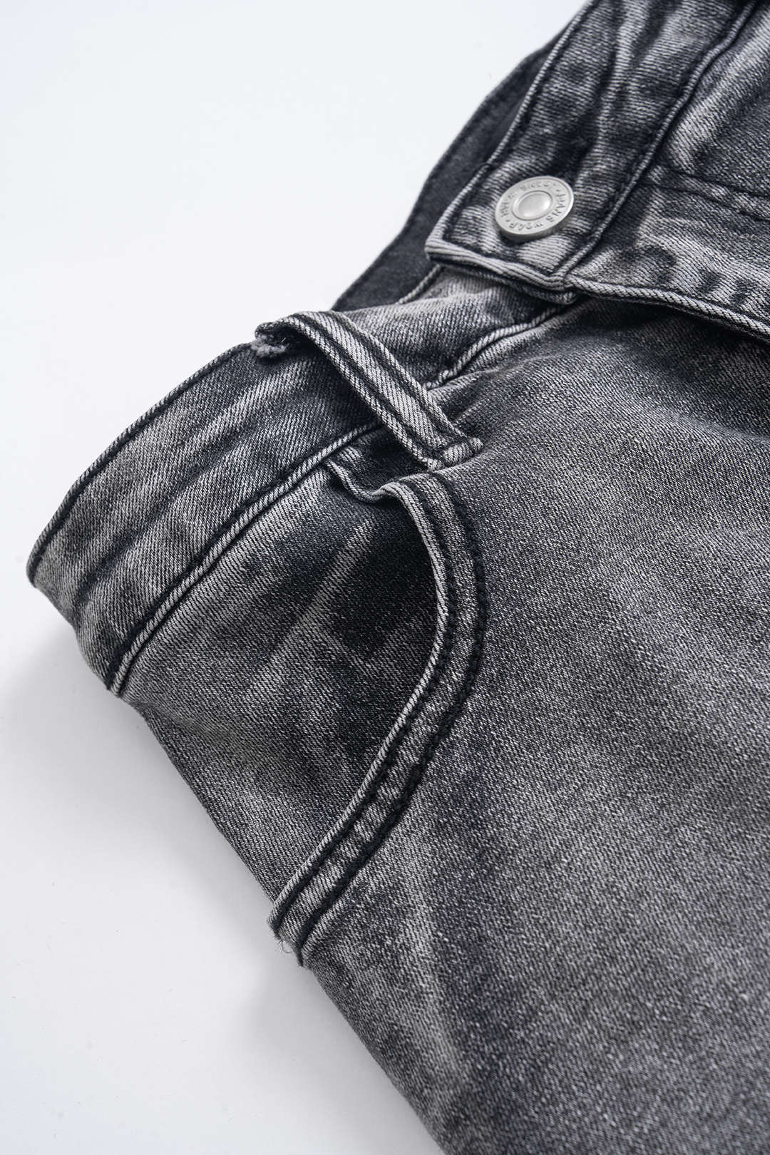 Denim Metallic Decor Skirt - Image 3