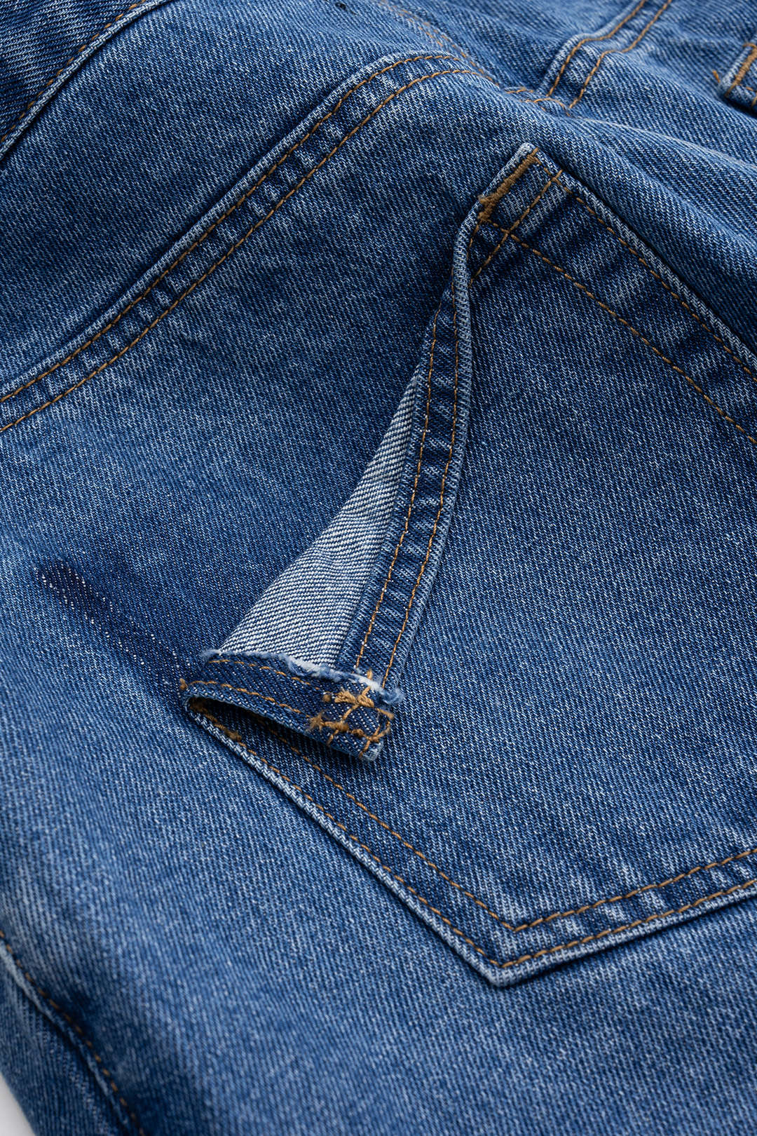 Denim Frayed Pocket Skirt - Image 3