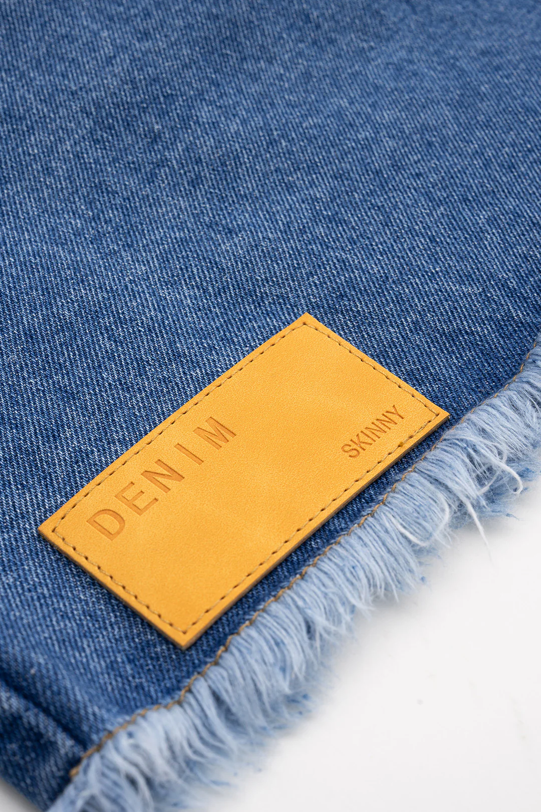 Denim Frayed Pocket Skirt - Image 5