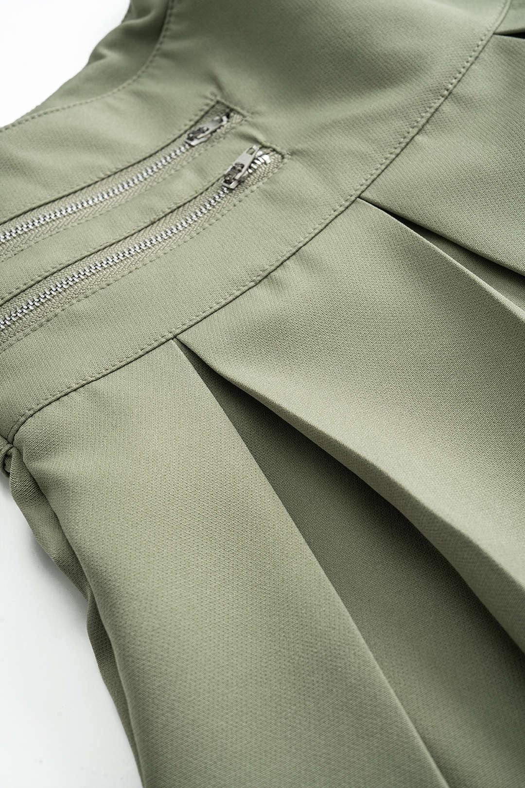 Zipper Detail Ruched Skirt - Image 3