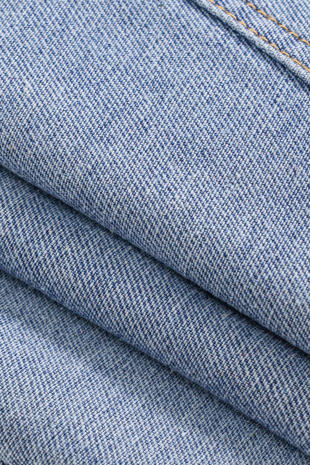 Denim Double Waistband Mini Skirt - Image 5
