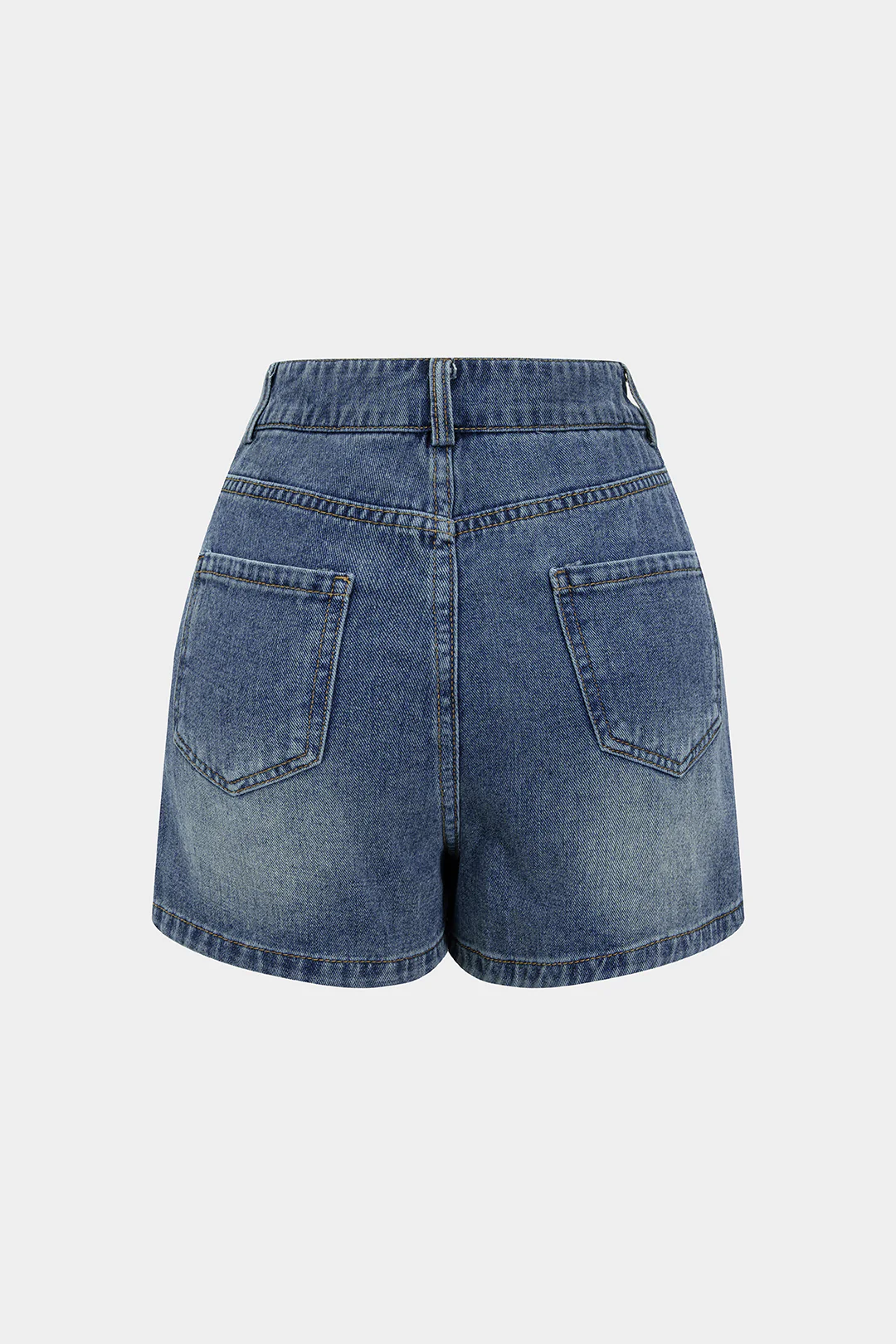 Denim Button High Waist Skirt - Image 2