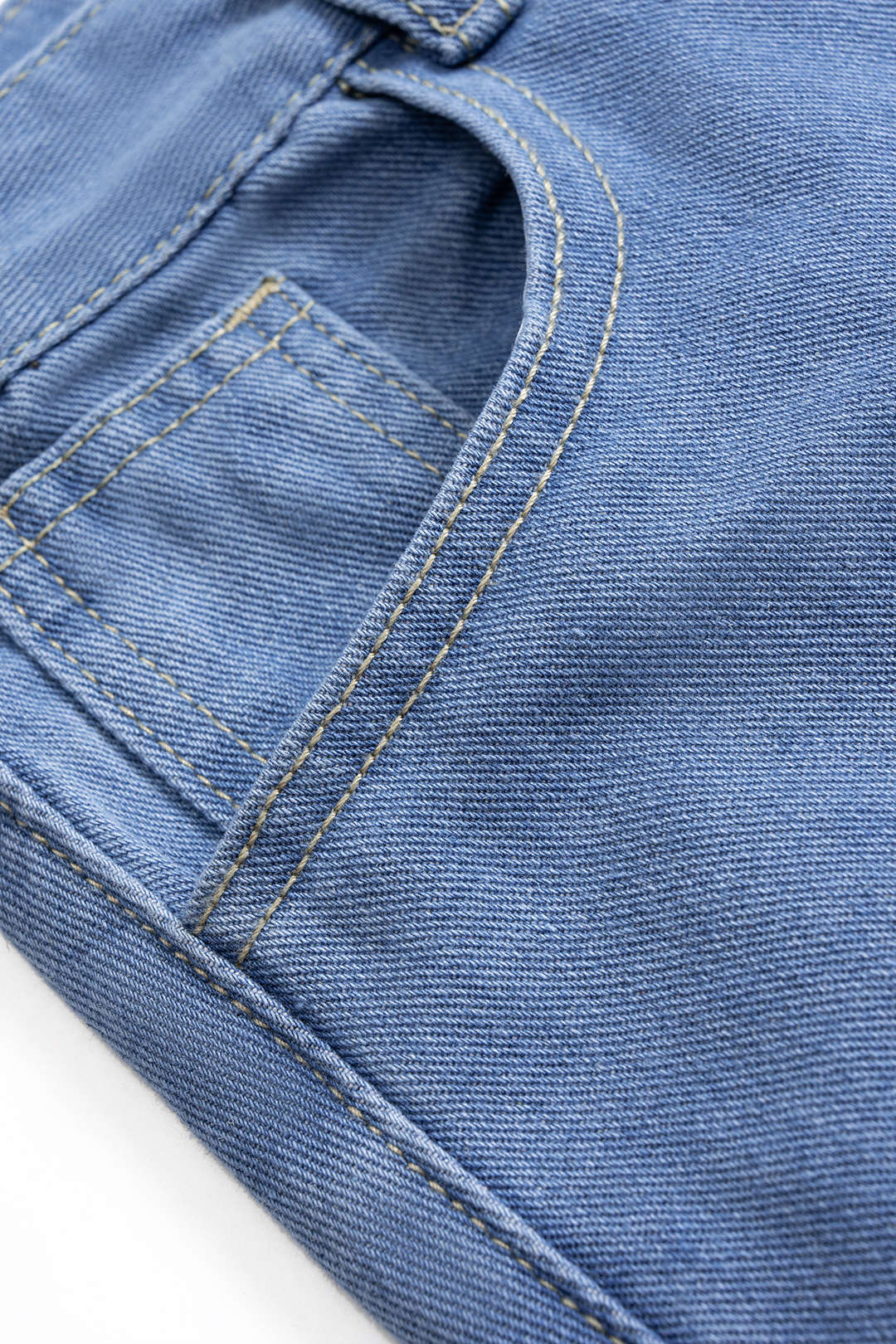 Denim Asymmetrical Patchwork High Waist Skirt - Image 3