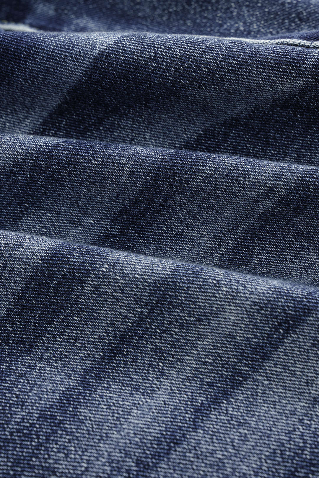Denim Ruffle Asymmetrical Frayed Skirt - Image 4