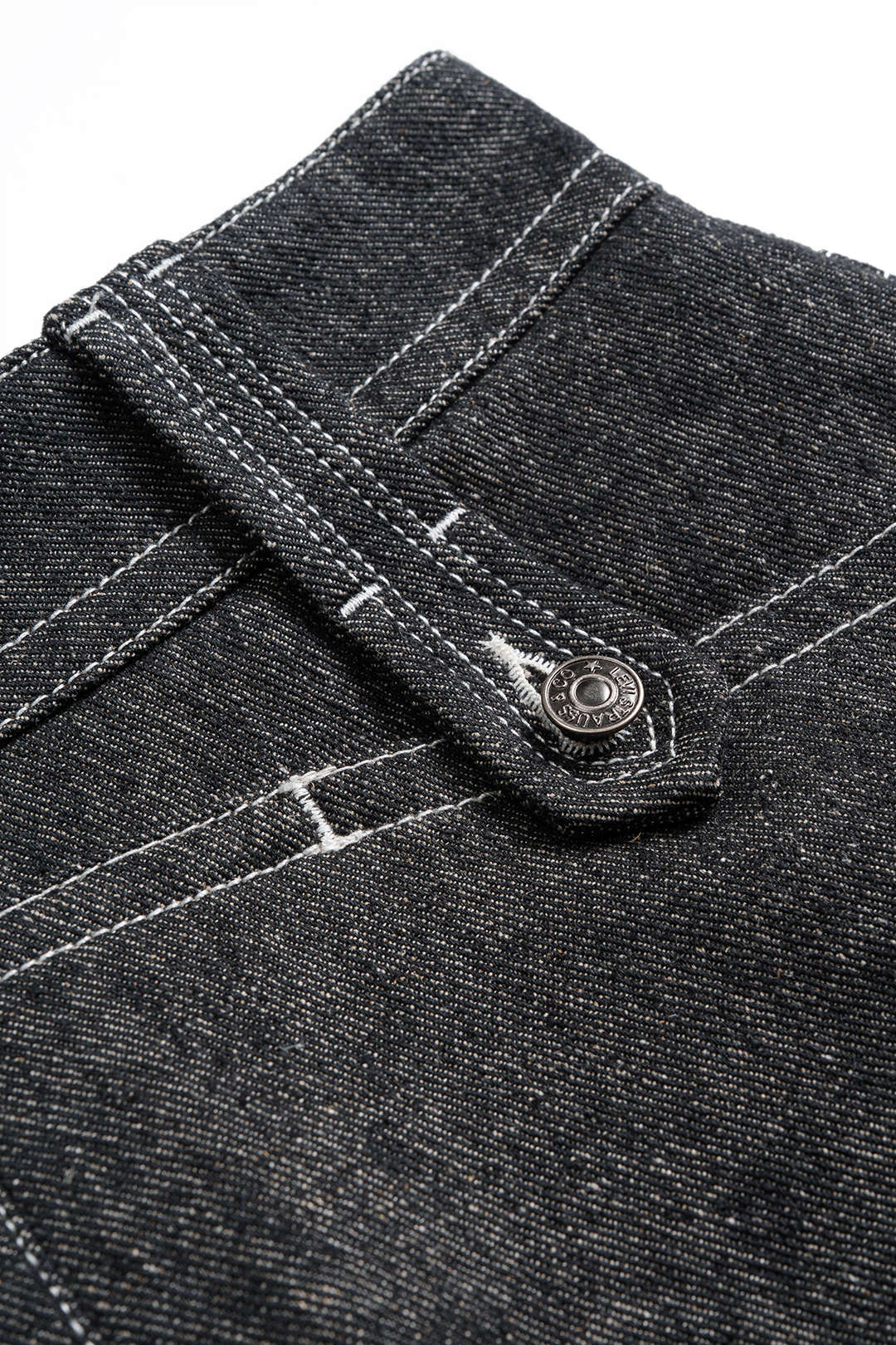 Denim Button Mini Skirt - Image 7