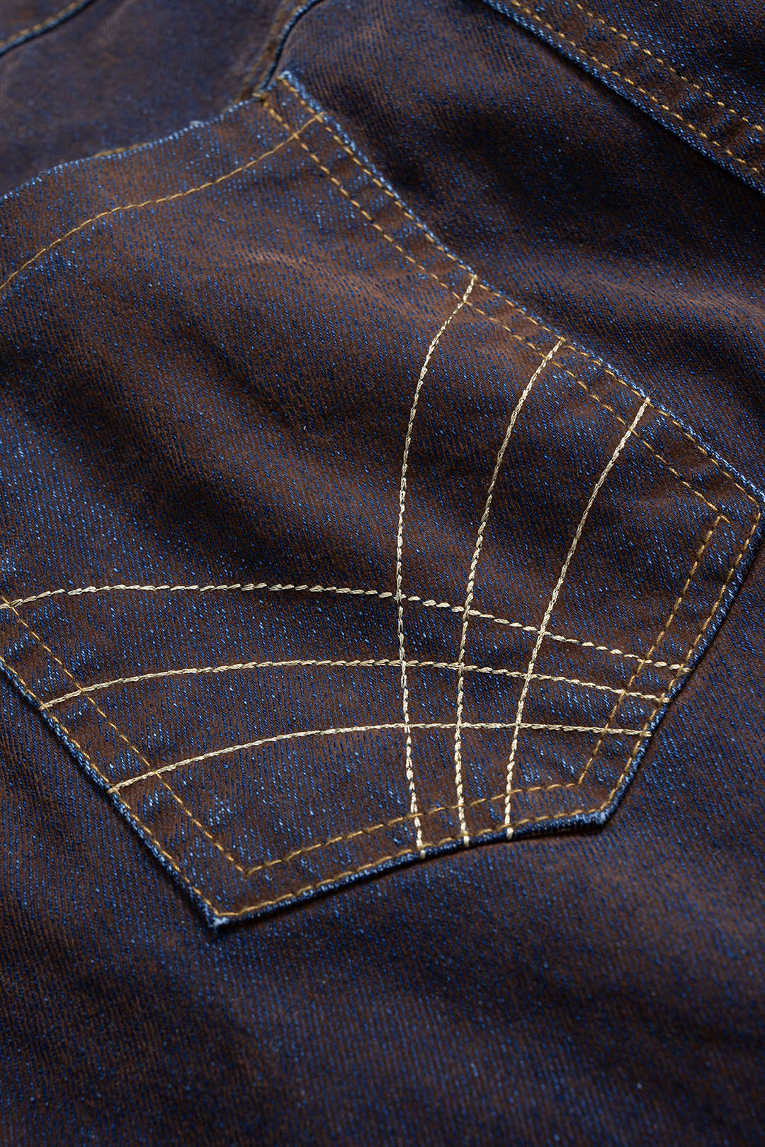 Denim Washed Plaid Print Patchwork Skirt - Image 5