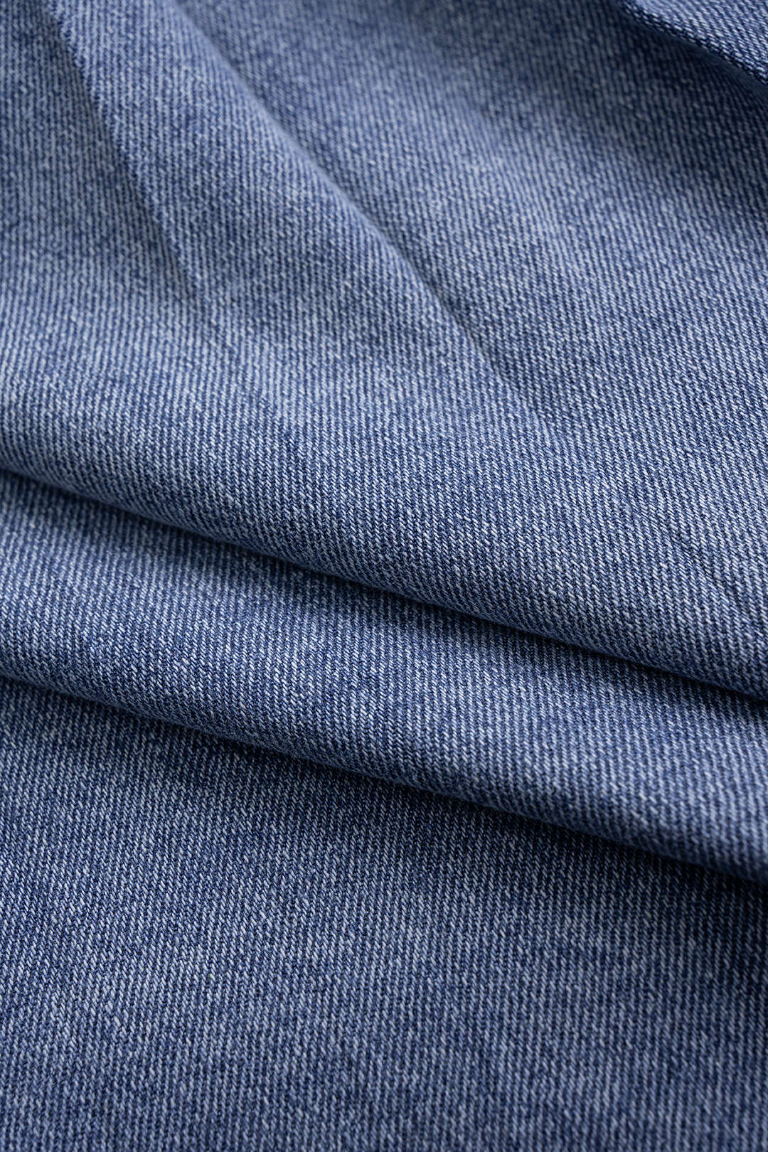 Denim Pleated Asymmetrical Skirt - Image 4
