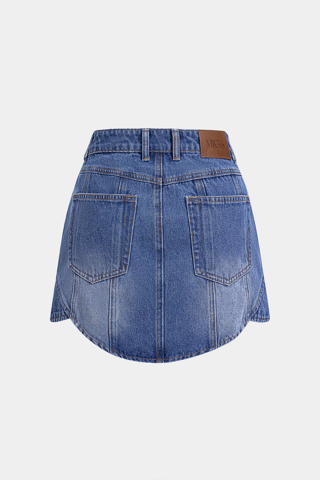 Denim Seamdetail Skirt - Image 2