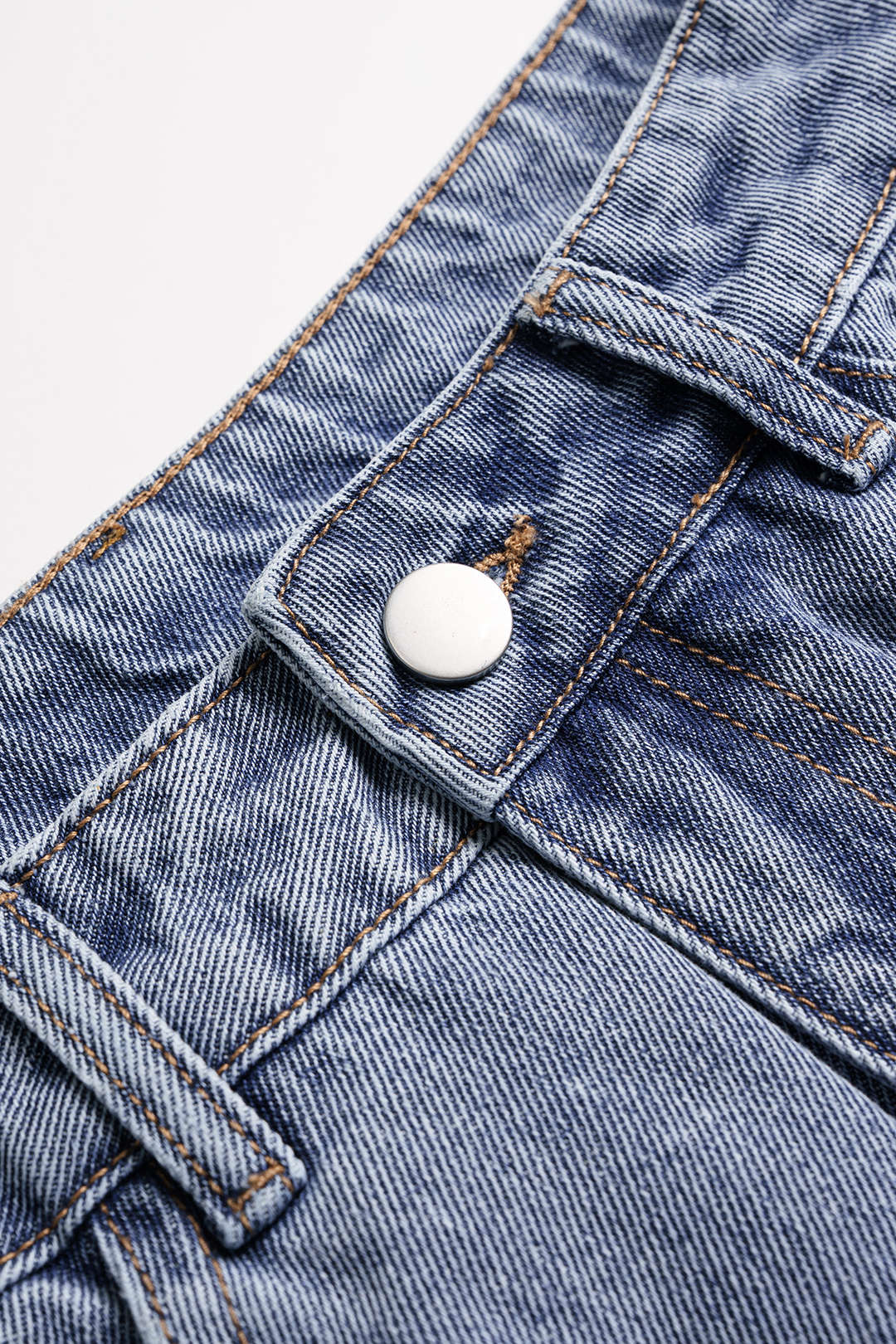 Denim Patchwork Pocket Skirt - Image 3