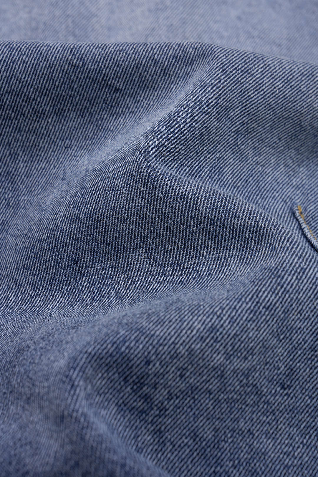 Denim Contrast Metallic Button Short Sleeve Top - Image 4