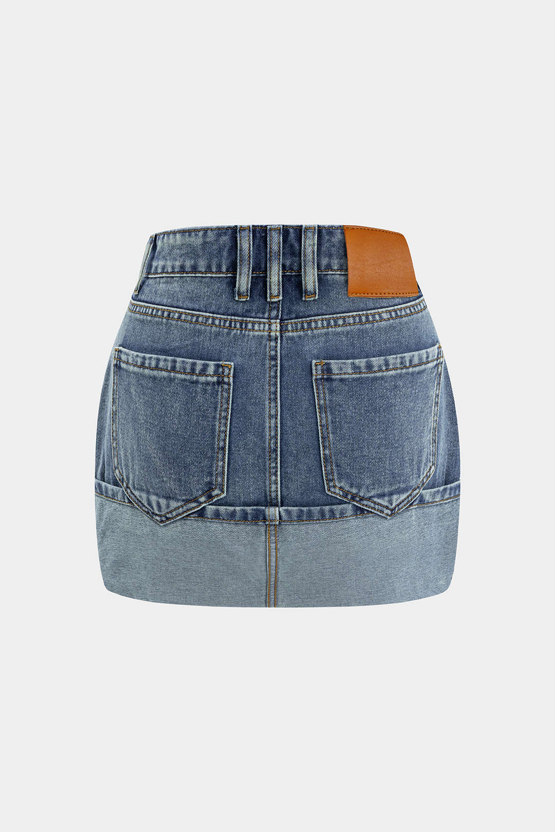Denim Washed Pocket Skirt - Image 2