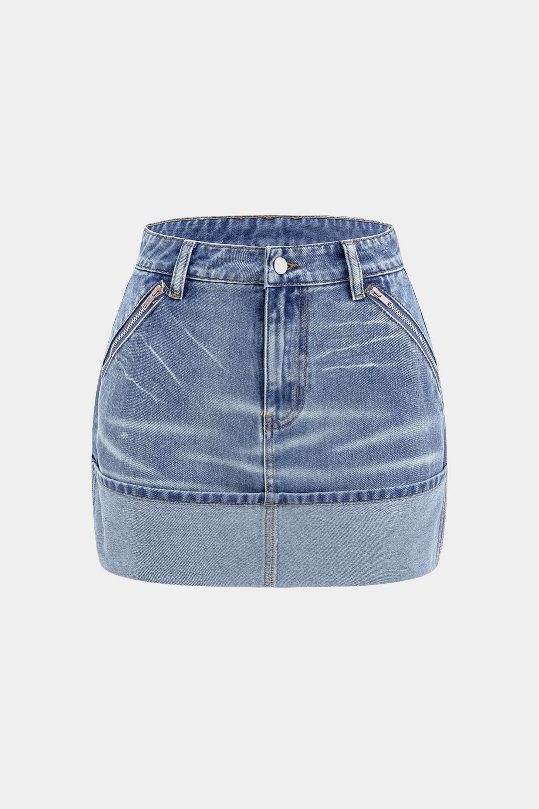 Denim Washed Pocket Skirt - Image 6