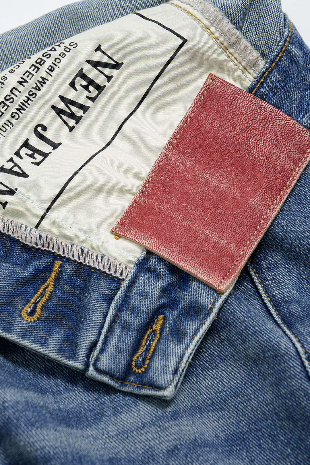 Denim Asymmetrical Pocket Shorts - Image 4