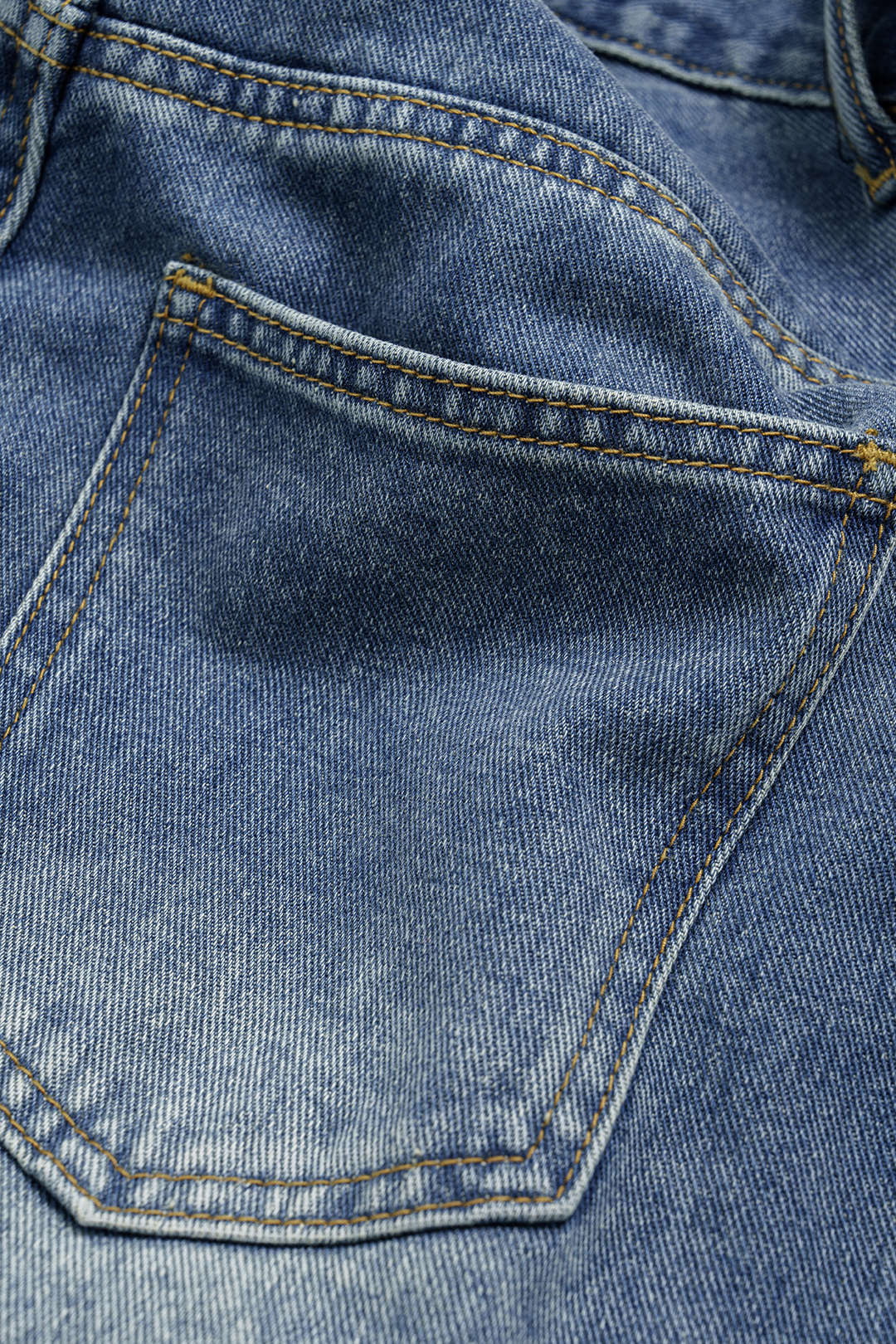 Denim Asymmetrical Pocket Shorts - Image 6