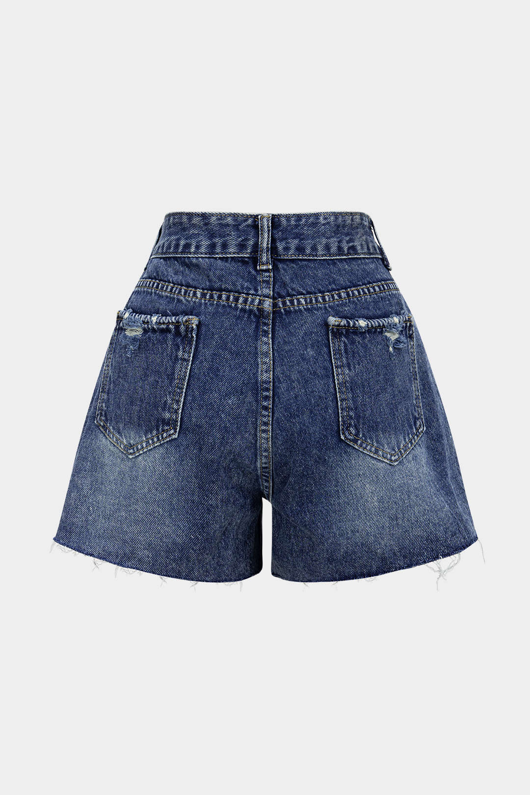 Denim Ripped Wide Leg Shorts - Image 2