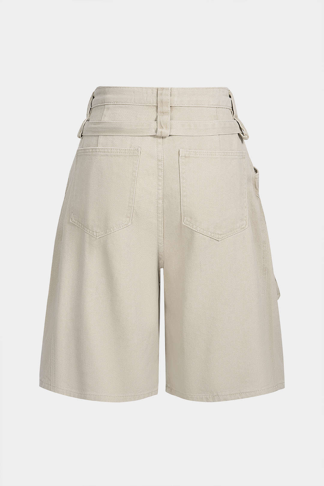 Denim Belted Pocket Shorts - Image 2