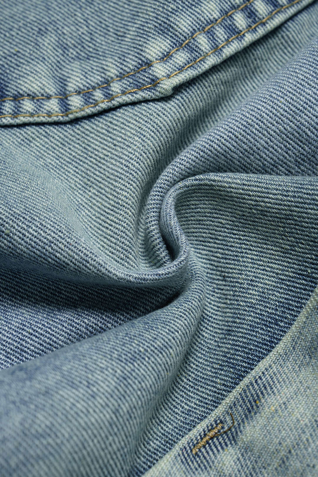 Denim Pocket High Waist Shorts - Image 4