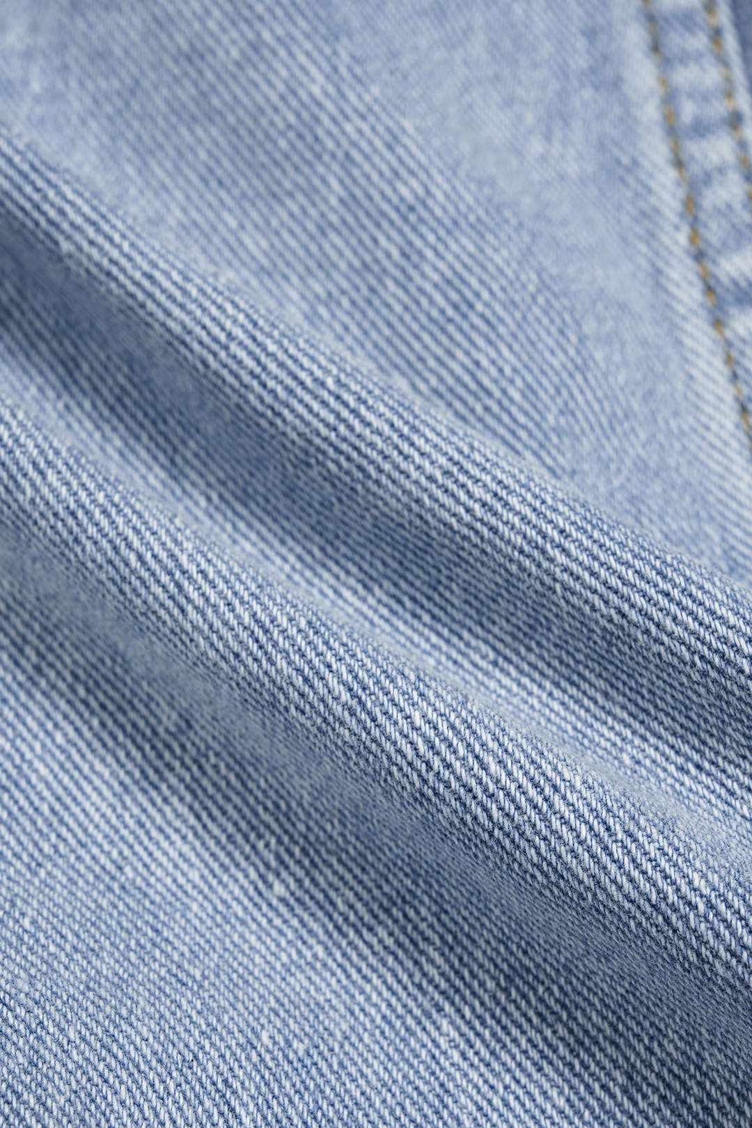 Denim Shirred Waistband Button Skirt - Image 6