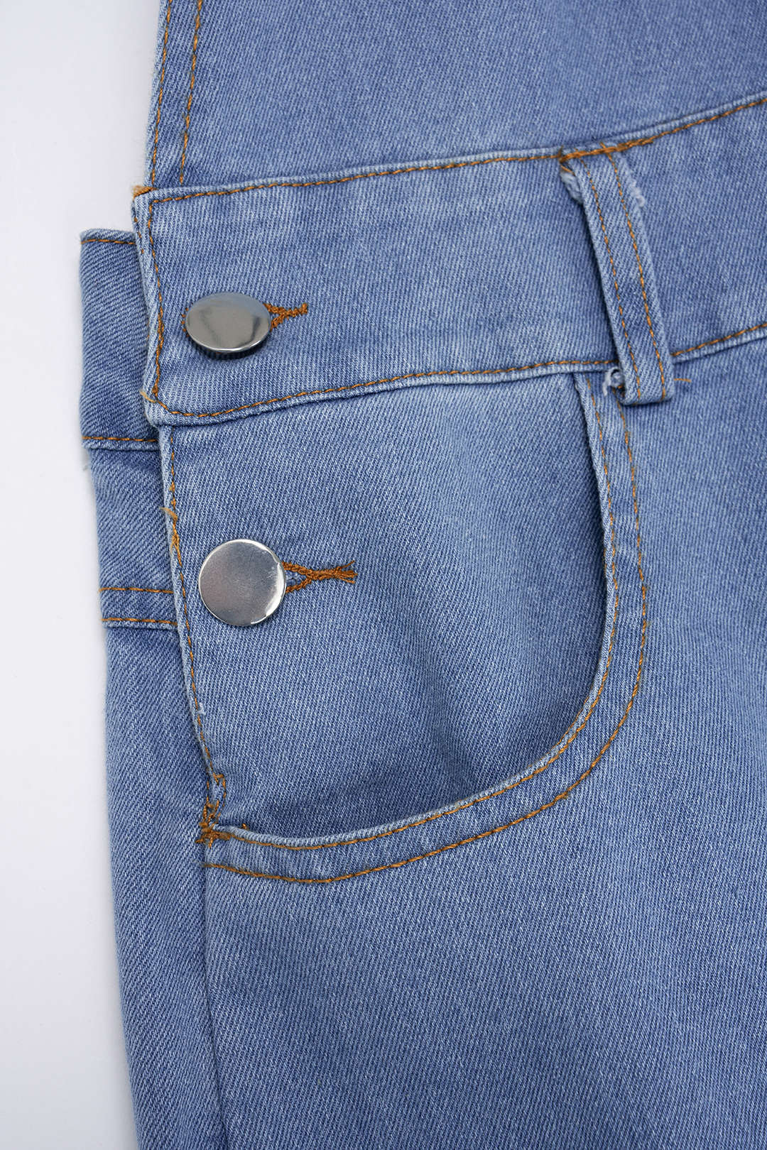 Denim Square Neck Pocket Sleeveless Jumpsuit - Image 4