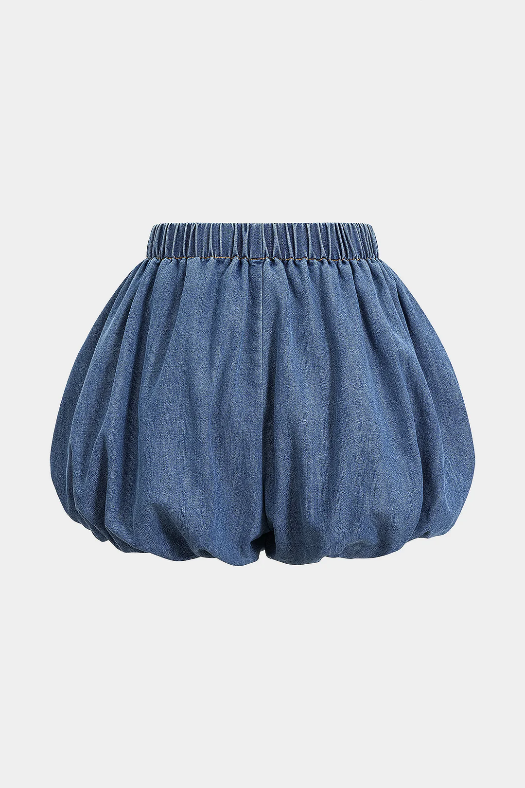Denim Ruched Shorts - Image 2