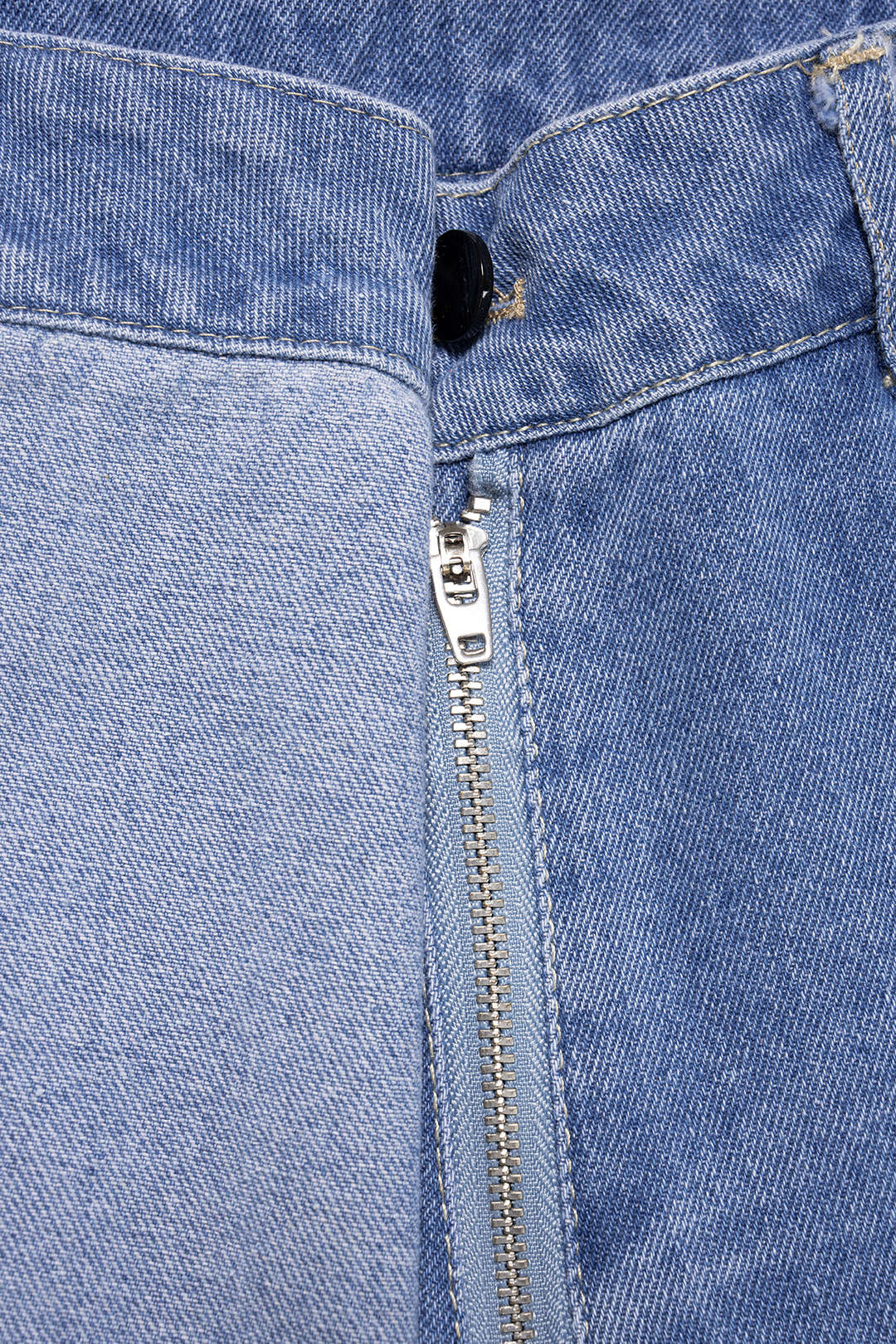 Denim Asymmetrical Pocket Shorts - Image 4