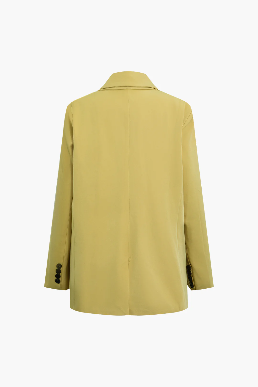 Notched Lapel Button Blazer - Image 2