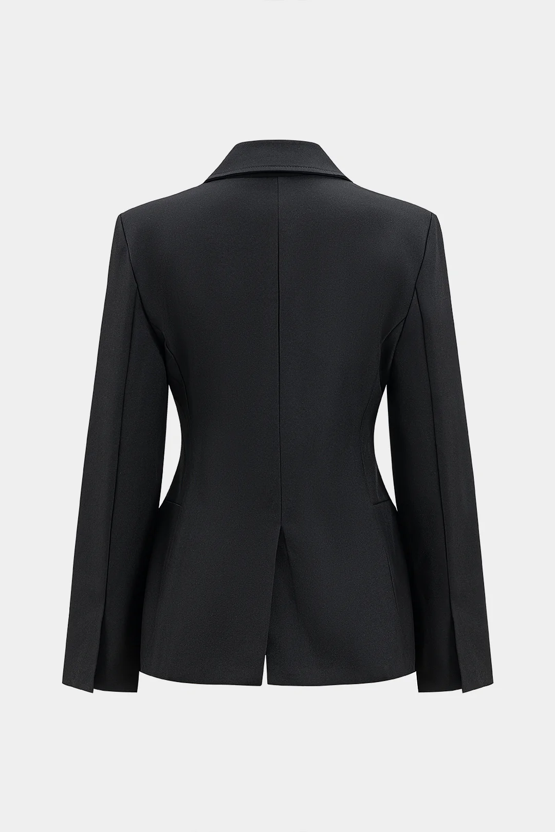 Notched Lapel Button Shoulder Pads Blazer - Image 2