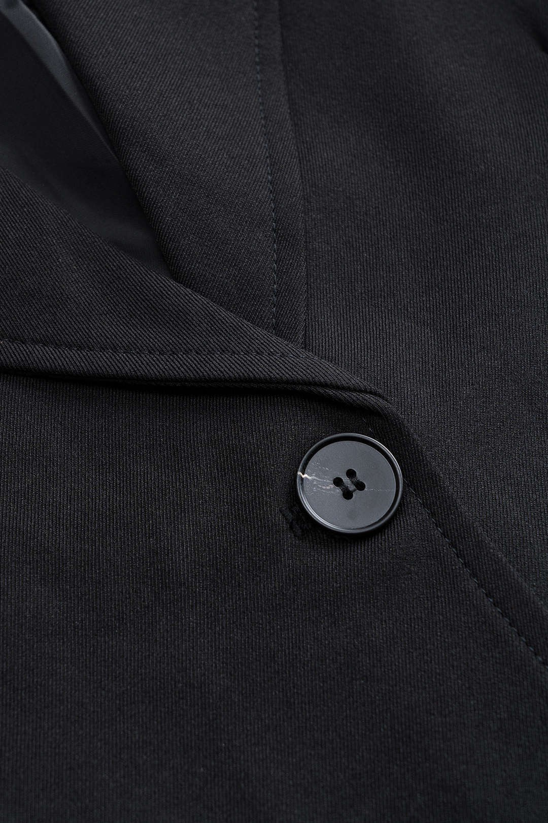Notched Lapel Button Shoulder Pads Blazer - Image 3
