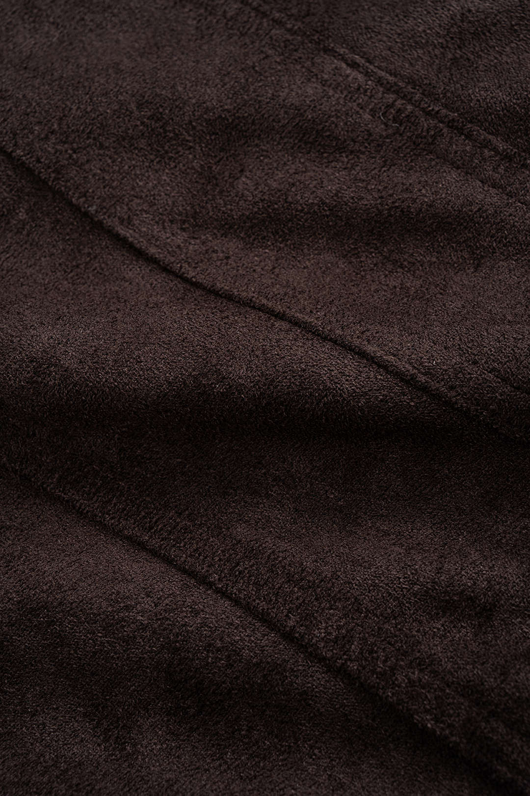 Suede Button Notched Lapel Shoulder Pads Blazer - Image 4