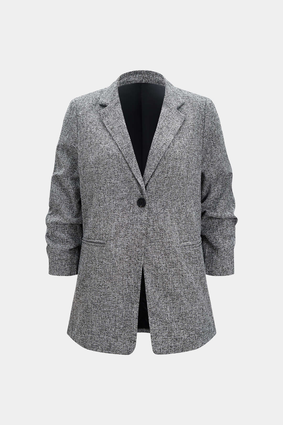Notched Lapel Shoulder Pads Blazer