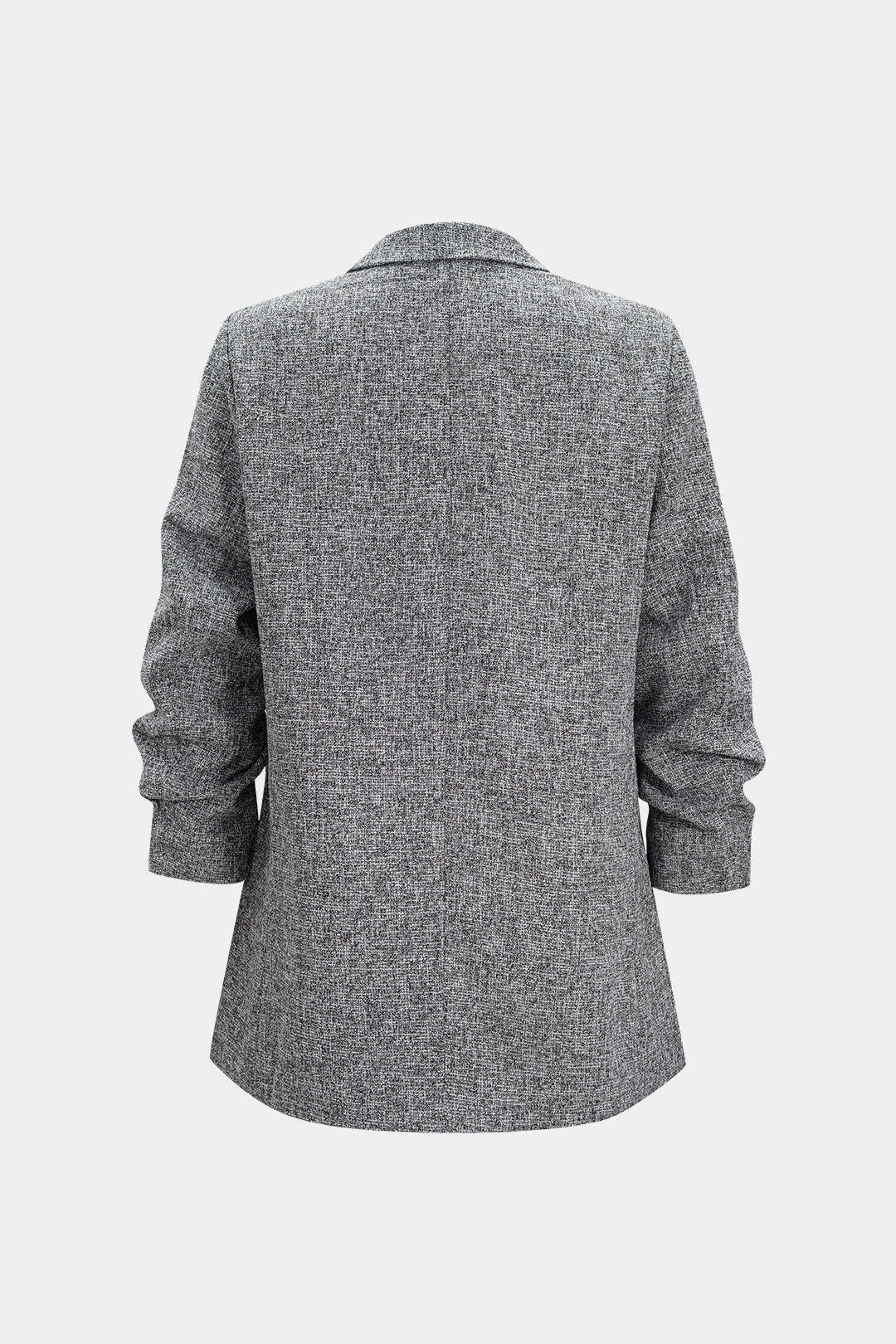 Notched Lapel Shoulder Pads Blazer - Image 2