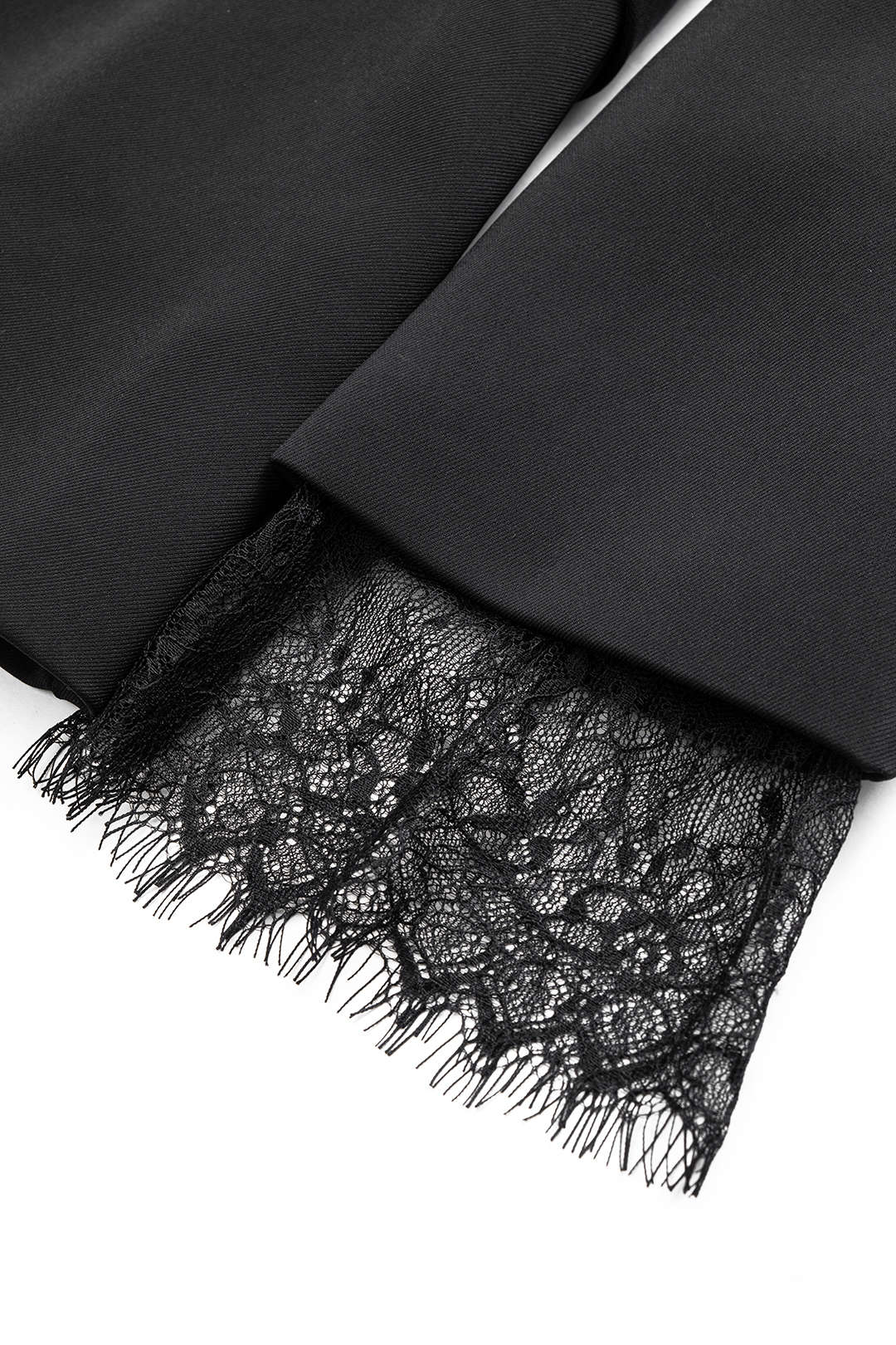Lace Trim Notched Lapel Blazer - Image 3