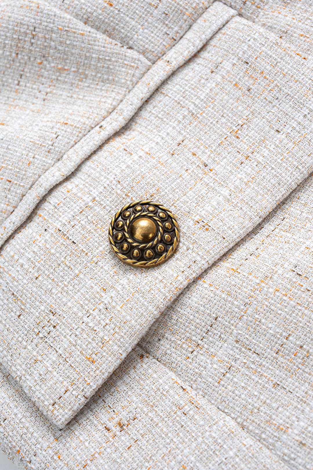V-Neck Button Long Sleeve Blazer With Scarf - Image 4
