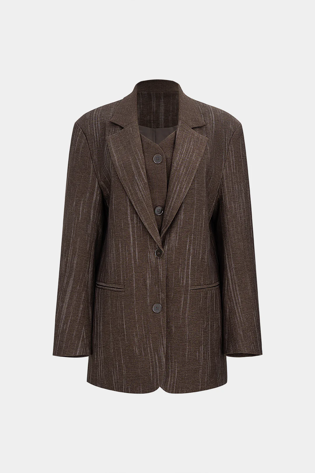 Graphic Print Single-Breasted Blazer