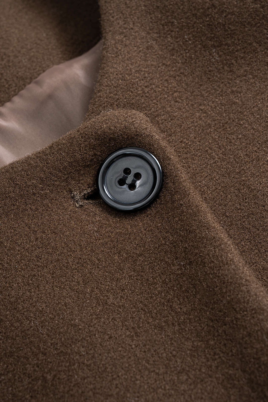 Woolen Button Round Neck Coat - Image 3