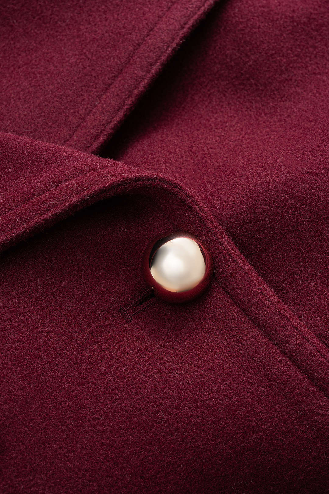 Woolen Textured Button Double Breasted Coat - Image 3