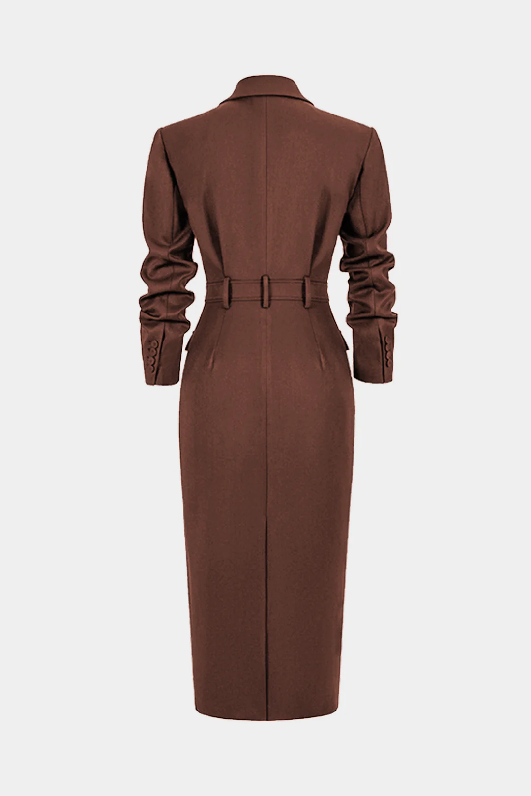 Notched Lapel Button Pocket Coat - Image 2
