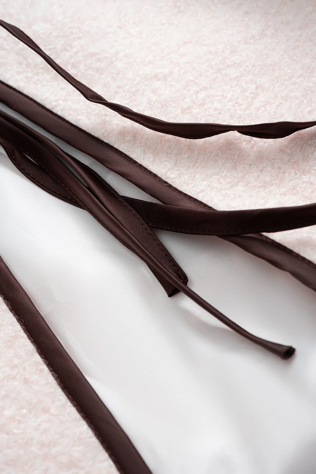 Round Neck Bow Tie-Up Coat - Image 3